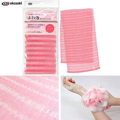 Khăn tắm tạo bọt mịn Okazaki 21x100cm