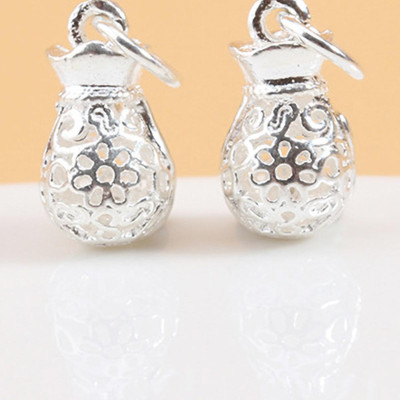 Combo 2 cái charm bạc bình hồ lô treo - Ngọc Quý Gemstones