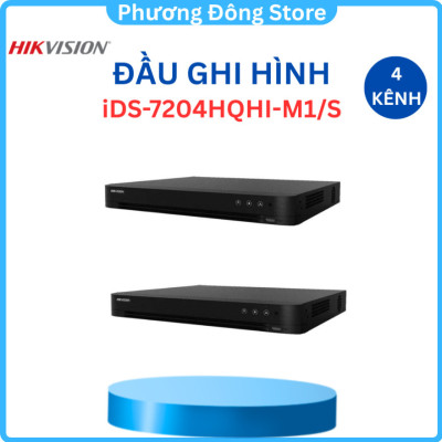 Đầu ghi HIKVISION thông minh 16 kênh HDTVI iDS-7216HQHI-M1/S, báo động người/ phương tiện.phát hiện khuôn mặt - Hàng chính hãng