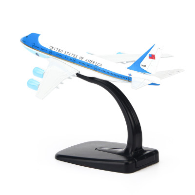 Mô Hình Máy Bay Trưng Bày Boeing 747 Air Force One Everfly (Trắng Xanh Nhạt)