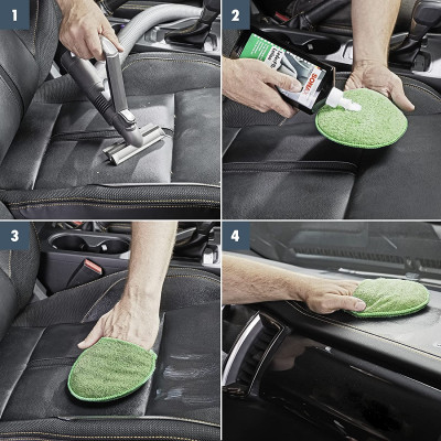 Kem làm sạch và dưỡng ghế da chuyên dụng Sonax 291141 250ml - tặng 1 khăn 3M màu ngẫu nhiên - Không cần nước, kéo dài tuổi thọ da, hạn chế khô cứng và bong tróc, phục hồi da cũ