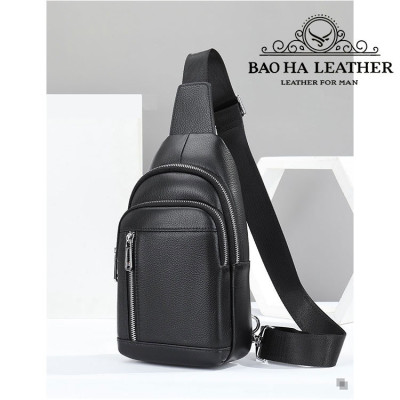 Túi đeo trước ngực, túi đeo vai da bò thật 9104 Túi đeo chéo vai