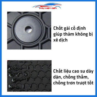Lót sàn ô tô cao su Kona 2018-2019-2020-2021-2022 không mùi chống trơn trượt