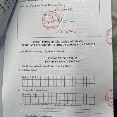 Kem B5 Dr Cell 30g B5 ức chế nám Dr Cell ngăn ngừa nám dưỡng trắng phục hồi da - Hàng Chính Hãng