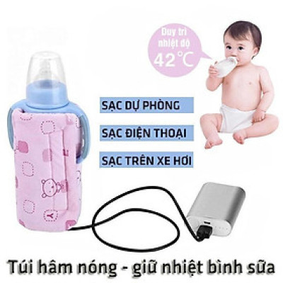 Bộ Giữ Nhiệt Bình Sữa Dây Cắm Usb Làm Ấm Nhanh Và Đều Siêu Tiện Lợi