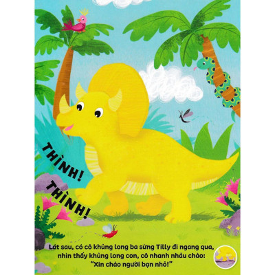 Sách Âm Thanh - 8 Âm Thanh Vui Nhộn - Những Chú Khủng Long Vui Vẻ - Tân Việt Books