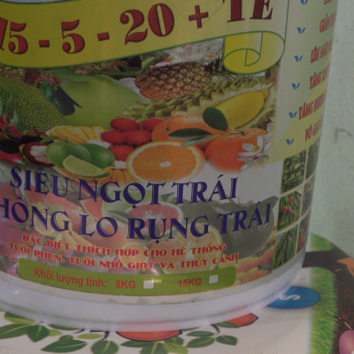 XÔ 15 KG PHÂN BÓN NPK 15-5-20 TE , PHÂN BÓN THÚC TRÁI NẶNG KÝ 