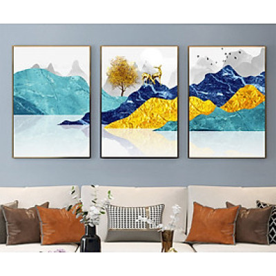 Bộ 3 Tranh Tráng Gương Họa Tiết Hiện Đại - Tranh Treo Tường