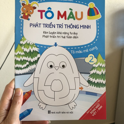 Bộ 8 cuốn Tô Màu Phát Triển Trí Thông Minh Dành Cho Bé 2-6 tuổi Song Ngữ Việt Anh Rèn Luyện Khả Năng Tư Duy Phát Triển Trí Tuệ Toàn Diện