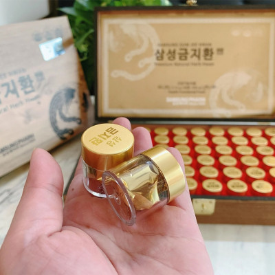 An Cung Ngưu Hoàng Hoàn Gum Jee Hwan Hộp Gỗ 60 Viên