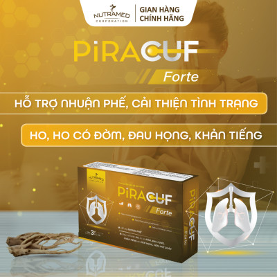 Viên uống Piracuf Forte hỗ trợ cho viêm đường hô hấp mãn tính (30 viên) - Nutramed