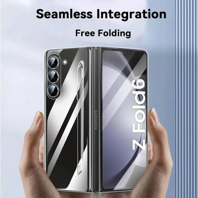 Ốp lưng trong suốt siêu mỏng chống ố vàng cho Samsung Galaxy  Z Fold 7 / Z Fold 6 5G Likgus Penone bảo vệ 360 độ màn phụ và mặt lưng (Tặng bút cảm ứng) - Hàng nhập khẩu