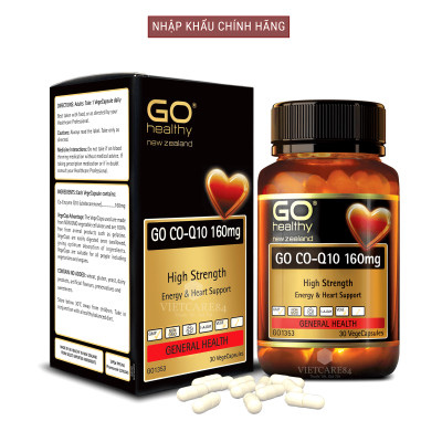 Bộ Sản Phẩm Giúp Tăng Cường Sinh Lực - Sinh Lý Nam, Làm Chậm Quá Trình Mãn Dục Nam: Go Man Plus 30 Viên, Bổ Tim Go Co Q10 160mg 30 Viên