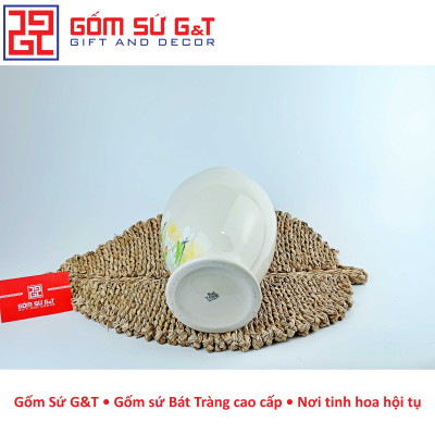 Lọ hoa dáng đùi dế vẽ cúc họa mi Gốm Sứ G&T