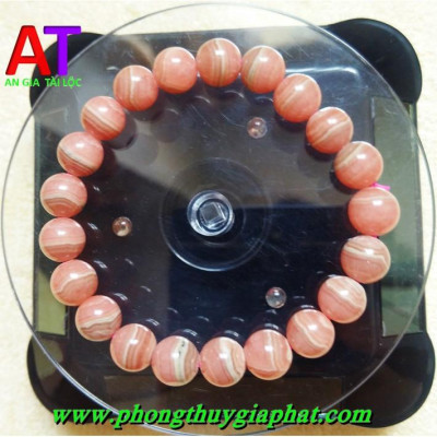 VÒNG ĐEO TAY ĐÁ ĐÀO HOA RHODOCHROSITE