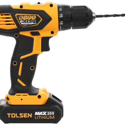 MÁY KHOAN PIN 2 TỐC ĐỘ 10MM 20V (2 PIN) TOLSEN- HÀNG CHÍNH HÃNG