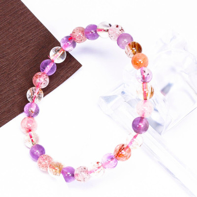 Vòng tay đá Super Seven size hạt 7mm - Ngọc Quý Gemstones