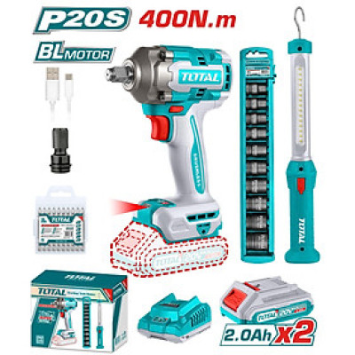 COMBO MÁY BẮN BU LÔNG PIN 400NM KÈM ĐÈN ĐẦU KHẨU TOSLI23048 TOTAL - HÀNG CHÍNH HÃNG