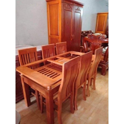Bộ bàn ghế ăn gỗ sồi nga - Đồ gỗ Minh Tâm 0988-352-210
