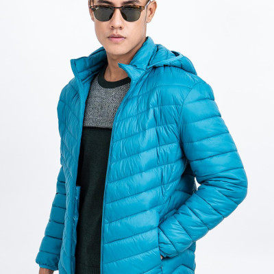 Áo Jacket nam Novelty 03 lớp lông vũ màu xanh Coban NJKMMTMNLR1805344