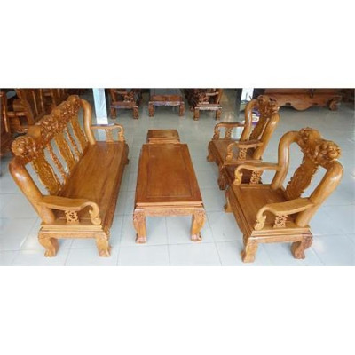 Bộ bàn ghế Minh Quốc Đào gỗ Gõ Đỏ - Hàng tuyển vân, chọn gỗ loại 1 (Miễn phí vận chuyển 50km)