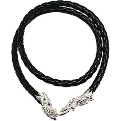 Dây Chuyền Nam Bằng Da Đầu Rồng Bạc Hiểu Minh DDN031