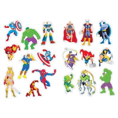 Sách Tô Màu - Super Heroes Siêu Anh Hùng - Tập 2 - Rèn Luyện IQ EQ CQ - Tặng Kèm 18 Stickers - Việt Thư