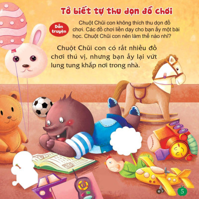 Sách Dán Hình Dạy Trẻ Thói Quen Tốt - Tớ Biết Tự Thu Dọn Đồ Chơi