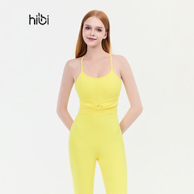 Bộ tập Yoga Gym Jumpsuit Hibi Sports J606 kiểu phối nơ lưng, kèm mút ngực, chất vải cao cấp