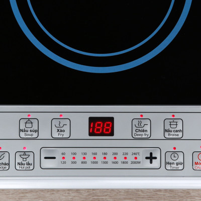 Bếp điện từ Midea MI-B2015DE , Công suất 2000W, Mặt kính Caremic, Hẹn giờ , nút nhấn điện tử - Hàng chính hãng , Bảo hành 12 tháng chính hãng