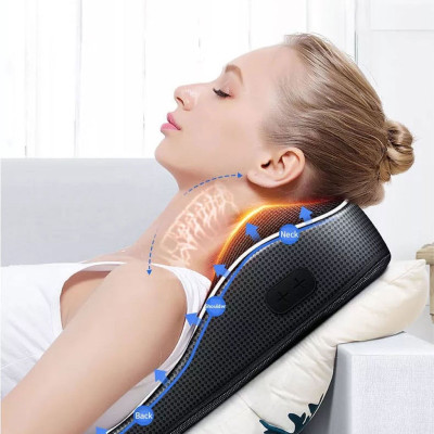 ￼Gối Massage Cổ Vai Gáy Hồng Ngoại (loại 1 ) - Máy Massage 20 bi cao cấp thế hệ mới bản nâng cấp siêu xịn