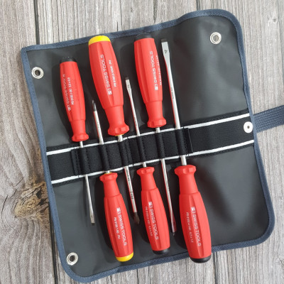 Bộ Tua Vít Tay Cầm Swiss Grip Trong Túi Cuộn Polyester PB Swiss Tools 8560.SU GY