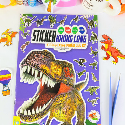 Sách - Trọn bộ 8 cuốn Sticker Khủng Long - Vừa Học Vừa Chơi - ndbooks