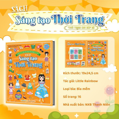 Sách - Sáng Tạo Thời Trang - Combo 6 Cuốn - Bóc Dán Hơn 100+ Stickers Quần Áo, Phụ Kiện Cho Bé Gái - Megabook