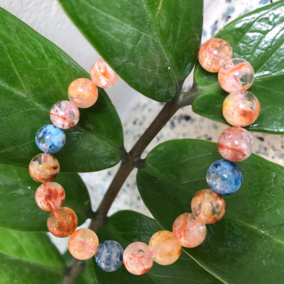 VÒNG ĐẸP THẠCH ANH TUYẾT MÀU SANG ĐÁ VIP 9mm ĐÁ THIÊN NHIÊN