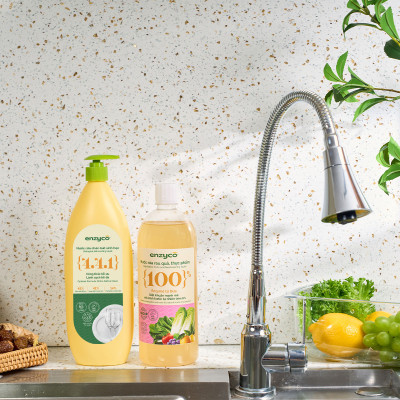 Combo Nước Ngâm Rau 1L Và Nước Rửa Bát Sinh Học 850ml