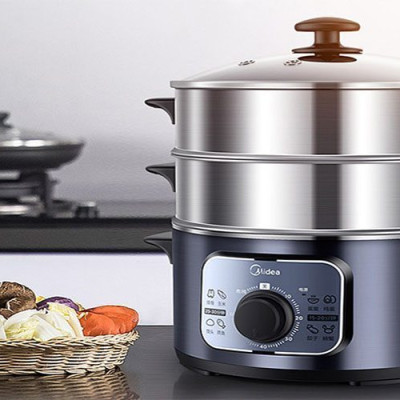 Nồi Hấp Điện 3 Tầng MIDEA MZ-ZG26EASY401 Dung Tích 10 Lít hàng chính hãng