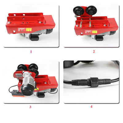 Bộ tời điện kèm Rrùa ABG PA400 (200/400kg) 12 Mét - giúp máy tời treo nâng hạ vật nặng dễ dàng, nâng kéo linh hoạt, hiệu quả cao - Hàng chính hãng