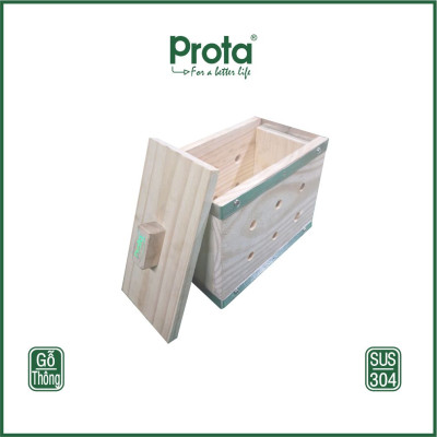 [CHÍNH HÃNG] HỘP GỖ ĐỰNG THẢO DƯỢC CHO PHÒNG XÔNG HƠI PROTA