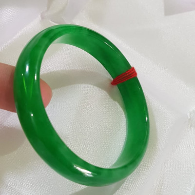 Vòng Đá cẩm thạch Bản HẸ LÝ 53mm Xanh Lý ĐậmTươi bóng đẹp Size 53mm x cao 12mm x dầy 6mmNữ 52kg - 56kg mệnh Mộc Hỏa Thủy Món Quà Ý nghĩa Anh Chị tặng chính bản thân mình, Mẹ, Vợ, người thân yêu ạ