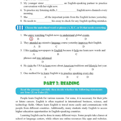 Bài Tập Bổ Trợ Toàn Diện Tiếng Anh 9 - Người Bạn Đồng Hành Của Các Học Sinh - ABB