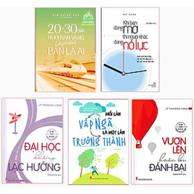 Sách- Combo Tuổi Trẻ Không Lạc Hướng(Vấp Ngã+Khi Bạn Đang Mơ (TB)+Vươn Lên+20-30 Tuổi+Đại Học Không Lac Hướng) (ML)