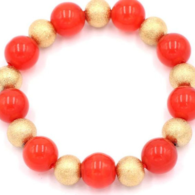 Chuỗi đeo tay phong thủy - đá ngọc tủy cam 12 ly VNTCHVM1 - hợp mệnh Hỏa, mệnh Thổ