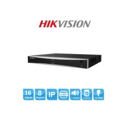 Đầu ghi camera IP 16 kênh HIKVISION DS-7616NXI-K2 Ultra HD 4K 8MP AI nhận diện khuôn mặt ,.-Hàng chính hãng