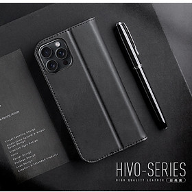 Bao da dành cho iPhone 15 Pro Max , iPhone 15 Pro Dux Ducis Hivo Series dạng ví có ngăn đựng thẻ đựng tiền tiện lợi - hàng chính hãng