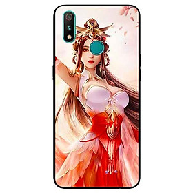 Ốp Lưng in cho Realme 3 Mẫu Cô Gái Nền Anh Đào - Hàng Chính Hãng