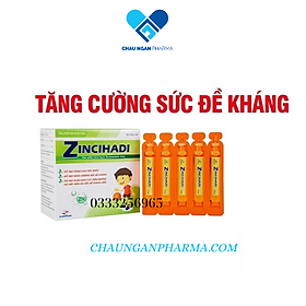 Siro tăng cường sức đề kháng ZINCIHADI Hadiphar Hộp 20 gói