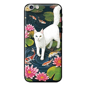 Ốp in cho iPhone 6 Mèo Trắng - Hàng chính hãng
