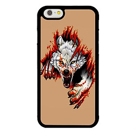 Ốp lưng dành cho Iphone 6s Sói Viền Đỏ - Hàng Chính Hãng