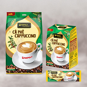 Cà Phê CAPPUCCINO Napoly Coffee Arabica/Robusta Hòa Tan Giữ Hương Vị Cà Phê, Đậm Đà, Thơm Béo Của Sữa